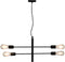 vidaXL Plafondlamp met filament peren 2 W E27 zwart