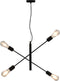 vidaXL Plafondlamp met filament peren 2 W E27 zwart