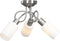 vidaXL Plafondlamp met keramieke cilindervormige kappen 3xE14 wit