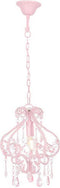 vidaXL Plafondlamp met kralen rond E14 roze