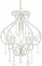 vidaXL Plafondlamp met kralen rond E14 wit