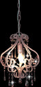 vidaXL Plafondlamp met kralen rond E14 wit
