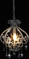 vidaXL Plafondlamp met kralen rond E14 wit