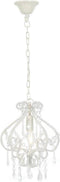vidaXL Plafondlamp met kralen rond E14 wit