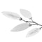 vidaXL Plafondlamp met kristal bladeren 3xE14 acryl wit en transparant