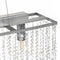 vidaXL Plafondlamp met kristallen kralen 104 cm zilverkleurig