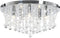 vidaXL Plafondlamp met kristallen kralen rond 4xG9 zilverkleurig