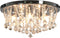 vidaXL Plafondlamp met kristallen kralen rond 4xG9 zilverkleurig