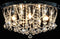 vidaXL Plafondlamp met kristallen kralen rond 4xG9 zilverkleurig