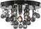 vidaXL Plafondlamp met smoky kralen rond G9 zwart