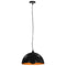 vidaXL Plafondlampen 2 st halfrond E27 40 cm zwart en goudkleurig