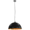 vidaXL Plafondlampen 2 st halfrond E27 50 cm zwart en goudkleurig