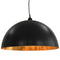 vidaXL Plafondlampen 2 st halfrond E27 50 cm zwart en goudkleurig