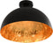 vidaXL Plafondlampen 2 st halfrond E27 zwart en goudkleurig