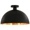 vidaXL Plafondlampen 2 st halfrond E27 zwart en goudkleurig