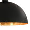 vidaXL Plafondlampen 2 st halfrond E27 zwart en goudkleurig