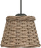 vidaXL - Plafondlampenkap - Ø15x12 - cm - wicker - bruin