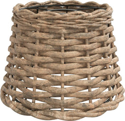 vidaXL - Plafondlampenkap - Ø20x15 - cm - wicker - bruin