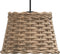 vidaXL - Plafondlampenkap - Ø20x15 - cm - wicker - bruin