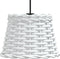 vidaXL - Plafondlampenkap - Ø20x15 - cm - wicker - wit