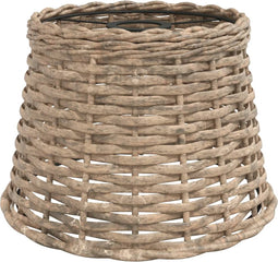 vidaXL - Plafondlampenkap - Ø25x17 - cm - wicker - bruin