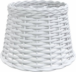 vidaXL - Plafondlampenkap - Ø25x17 - cm - wicker - wit