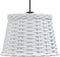 vidaXL - Plafondlampenkap - Ø25x17 - cm - wicker - wit