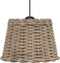vidaXL - Plafondlampenkap - Ø30x20 - cm - wicker - bruin