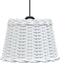 vidaXL - Plafondlampenkap - Ø30x20 - cm - wicker - wit