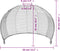 vidaXL - Plafondlampenkap - Ø36x26 - cm - ijzer - en - papier