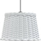 vidaXL - Plafondlampenkap - Ø40x26 - cm - wicker - wit