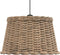 vidaXL - Plafondlampenkap - Ø45x28 - cm - wicker - bruin