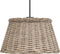 vidaXL - Plafondlampenkap - Ø50x30 - cm - wicker - bruin