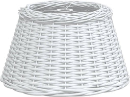 vidaXL - Plafondlampenkap - Ø50x30 - cm - wicker - wit