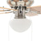 vidaXL Plafondventilator met lamp 82 cm donkerbruin