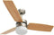 vidaXL Plafondventilator met lamp afstandsbediening 108 cm lichtbruin
