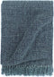 vidaXL - Plaid - 160x210 - cm - katoen - indigo-blauw