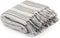 vidaXL - Plaid - strepen - 125x150 - cm - katoen - grijs - en - wit