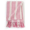vidaXL - Plaid - strepen - 125x150 - cm - katoen - roze - en - wit