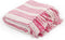 vidaXL - Plaid - strepen - 160x210 - cm - katoen - roze - en - wit