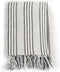 vidaXL - Plaid - strepen - 220x250 - cm - katoen - grijs - en - wit