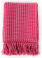 vidaXL - Plaid - vierkanten - 220x250 - cm - katoen - roze