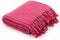 vidaXL - Plaid - vierkantjes - 125x150 - cm - katoen - roze