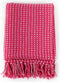 vidaXL - Plaid - vierkantjes - 125x150 - cm - katoen - roze