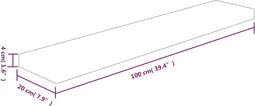 vidaXL - Plank - 100 - x - 20 - x - 4 - cm - onbewerkt - massief - eikenhout