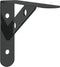 vidaXL - Plankdragers - 4 - st - 15x2,5x11,5 - cm - roestvrijstaal - zwart