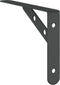vidaXL - Plankdragers - 4 - st - 20x2,5x14 - cm - roestvrijstaal - zwart
