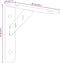 vidaXL - Plankdragers - 4 - st - 20x2,5x14 - cm - roestvrijstaal - zwart