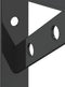 vidaXL - Plankdragers - 4 - st - 20x2,5x14 - cm - roestvrijstaal - zwart