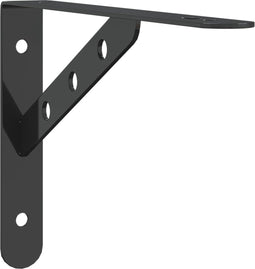 vidaXL - Plankdragers - 4 - st - 23,5x2,5x15,5 - cm - roestvrijstaal - zwart